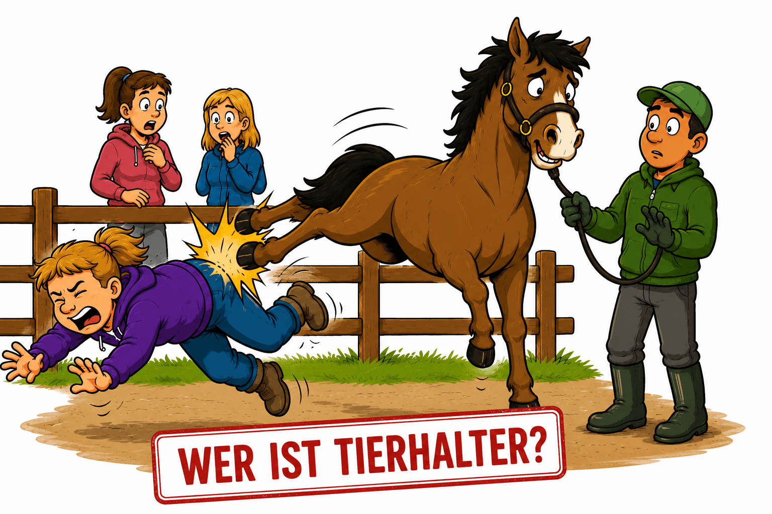Der Tritt am Paddock